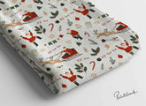 Christmas Printed Fabric For Baby Dress Manufacture